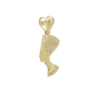 Nefertiti CZ Pendant (14K) 14 Karat Yellow Gold, Cubic Zirconia, Popular Jewelry New York