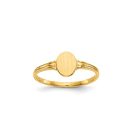 Oval Shape Baby Signet Ring (14K)
