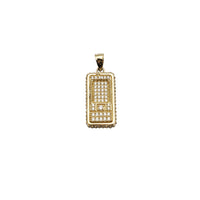 Old School Phone CZ Pendant (14K)