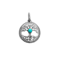 Turquoise Core Tree Of Life Pendant (Silver) Popular Jewelry New York