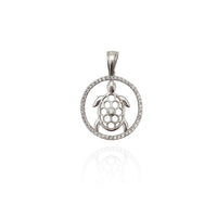 Outline Turtle CZ Pendant (Silver) New York Popular Jewelry