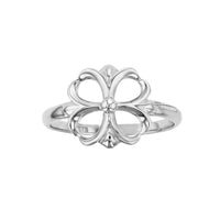 Outlined Four-Clover Ring (Silver) Popular Jewelry New York