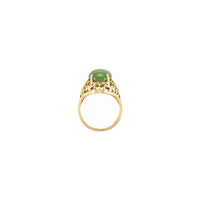 Oval Nephrite Jade Openwork Ring (14K) setting - Popular Jewelry - New York