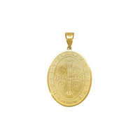 L Size Oval Saint Benedict Medallion Pendant (14K) Popular Jewelry New York