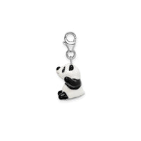 3D Enamel Panda Charm (Silver)