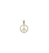 Iced-Out Peace Sign Pendant (14K)