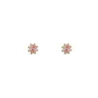 Marquise Flower CZ Stud Earrings (14K)