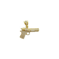 Cubic Zirconia Pistol Pendant (14K)