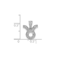 Diamond Taurus Zodiac Sign Pendant (14K)