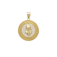 Round Praying Hand Pendant (14K)