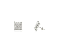 Diamond Princess Cut Stud Earrings (14K)