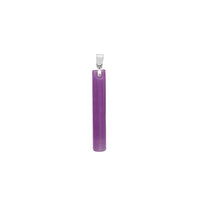 Purple Cylinder Jade Pendant (14K)