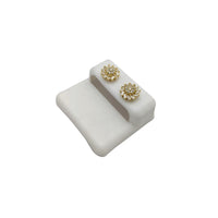 Diamond Baguettes & Round Spiral Stud Earrings (14K)
