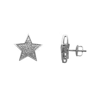 Diamond Pave Star Stud Earrings (14K)