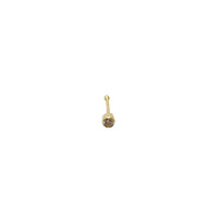 Bezel Zirconia Nose Bone Stud Piercing (14K)