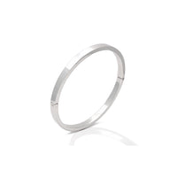 Plain Bangle Silver Bracelet (925) Sterling Silver-Popular Jewelry New York