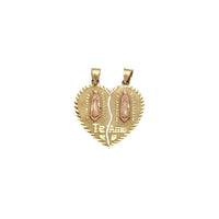 Large Size Partable D-Cuts Virgin Mary Heart Pendant (14K) Popular Jewelry New York