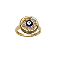 Pave Evil Eye Round Cocktail Ring (14K) Popular Jewelry New York