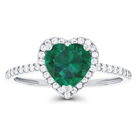 Pave Halo Heart Stone-Setting Ring (14K)