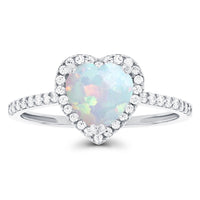 Pave Halo Heart Stone-Setting Ring (14K)