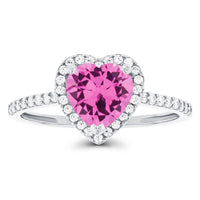 Pave Halo Heart Stone-Setting Ring (14K)