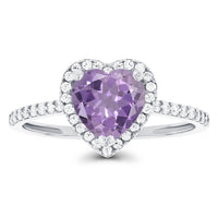Pave Halo Heart Stone-Setting Ring (14K)