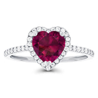 Pave Halo Heart Stone-Setting Ring (14K)