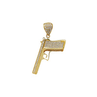 Iced-Out Beretta Pistol Pendant (14K)