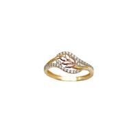 Pave Rose Leaf-Branch Ring (14K) Popular Jewelry New York