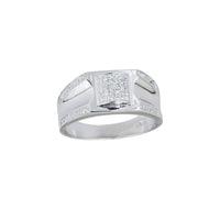 Pave Stone-Setting Men's Ring (Silver) Popular Jewelry New York