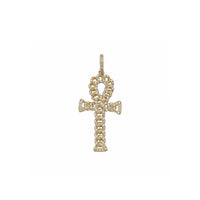 Pave Cuban Ankh Pendant (14K)