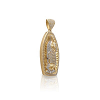 Pavé Stoneset Virgin Mary Medium Pendant (14K) Popular Jewelry New York