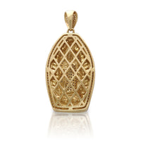 Pavé Stoneset Virgin Mary Large Pendant (14K) Popular Jewelry New York