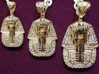 Iced-Out Pharaoh King Tut Pendant 14K - Lucky Diamond 恆福珠寶金行 New York City 169 Canal Street 10013 Jewelry store Playboi Charlie Chinatown @luckydiamondny 2124311180