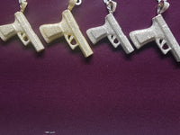 Iced-Out "Semi-Auto" Pistol Pendant Silver - Lucky Diamond 恆福珠寶金行 New York City 169 Canal Street 10013 Jewelry store Playboi Charlie Chinatown @luckydiamondny 2124311180
