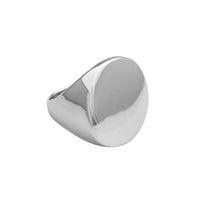 Plain Round Signet Ring (Silver) Popular Jewelry New York