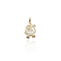 Playful Monkey CZ Pendant (14K) New York Popular Jewelry