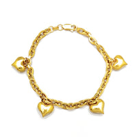 Puffy Heart Cable Bracelet (14K) Popular Jewelry New York