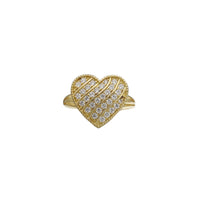 Puffy Pave Heart Ring (14K) Popular Jewelry New York