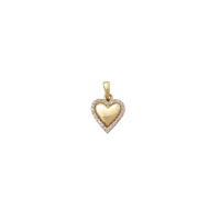 Miniature Puffy Halo Heart Pendant (14K) Popular Jewelry New York