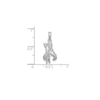 3-D Antique-Finish Aquarius Zodiac Pendant (Silver)