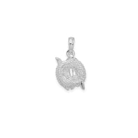 3-D Antique-Finish Pisces Zodiac Pendant (Silver)