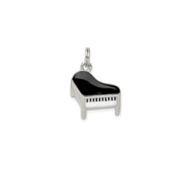 Enamel Piano Charm Pendant (Silver)
