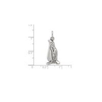 Antique-Finish Penguin Pendant (Silver)