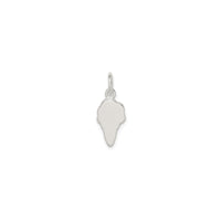 Enameled Ice Cream Cone Charm Pendant (Silver)