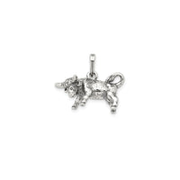 3-D Antique-Finish Taurus Zodiac Pendant (Silver)