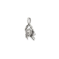 3-D Antique-Finish Cancer Zodiac Pendant (Silver)