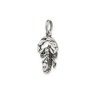 3-D Antique-Finish Scorpio Zodiac Pendant (Silver)