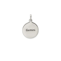 Antique-Finish Gemini Zodiac Pendant (Silver)