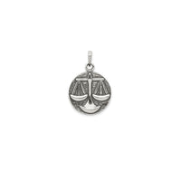 Antique-Finish Libra Zodiac Pendant (Silver)